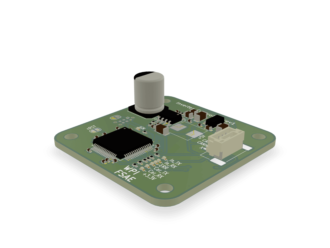 Interactive 3D model of the inverter controller PCB