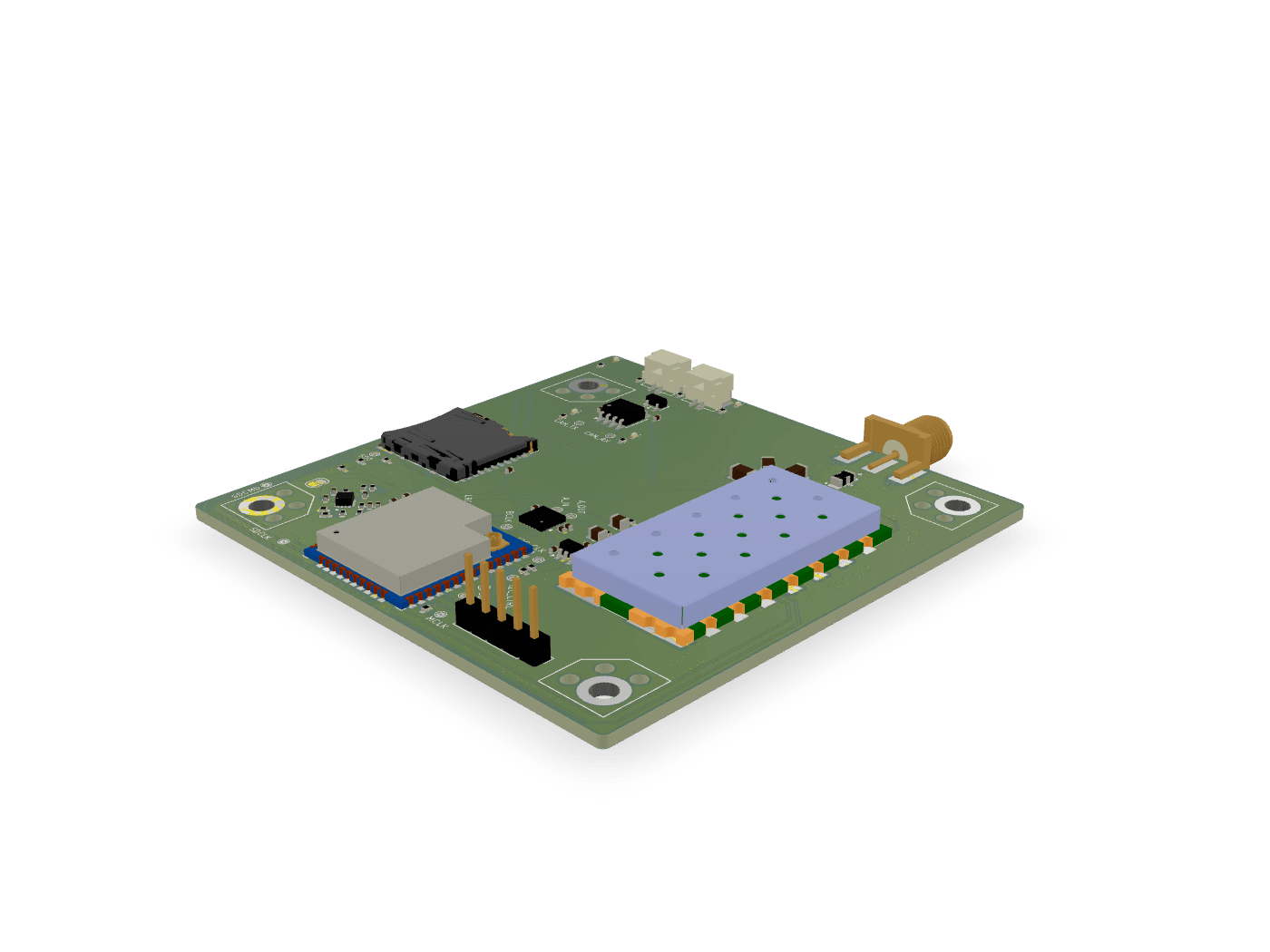 Interactive 3D model of the driver radio PCB