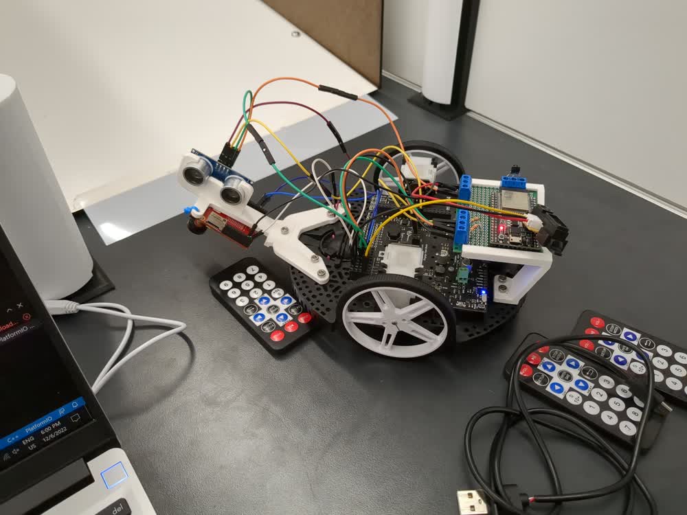 Photo of a ROMI robot
